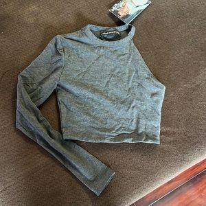 Naked Wardrobe - one sleeve crop top size small